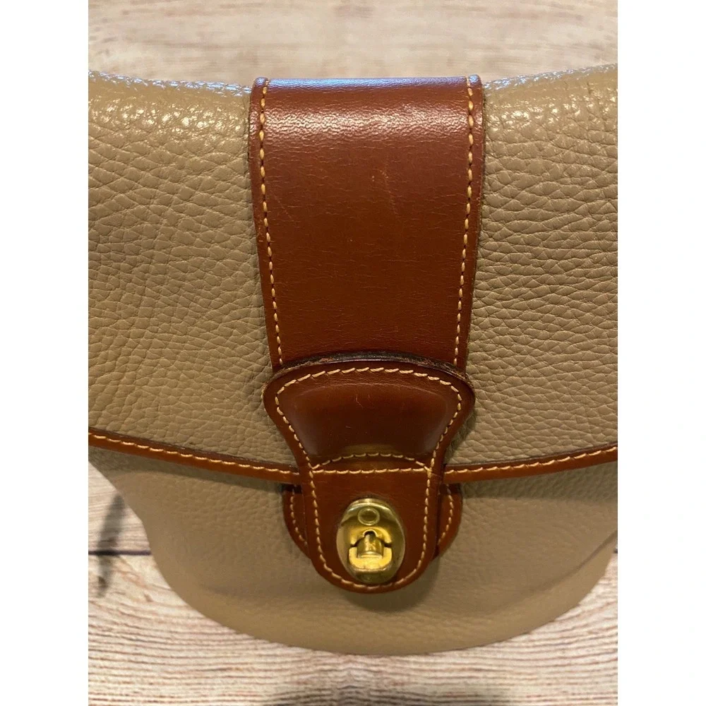 Coach Sheridan Stewart Bag Taupe‎ Brown Leather Crossbody Vintage Pre 1994